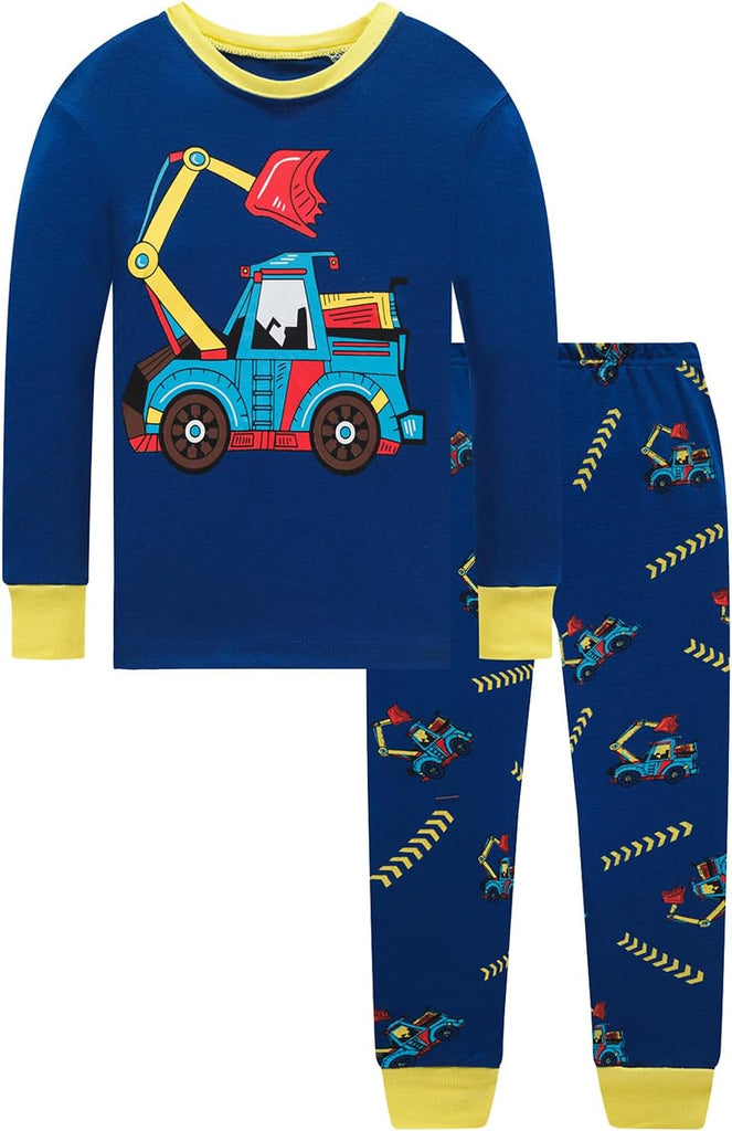 Bety Boys 4 Pieces Cotton Pajamas Toddlers Long Sleeve 24M