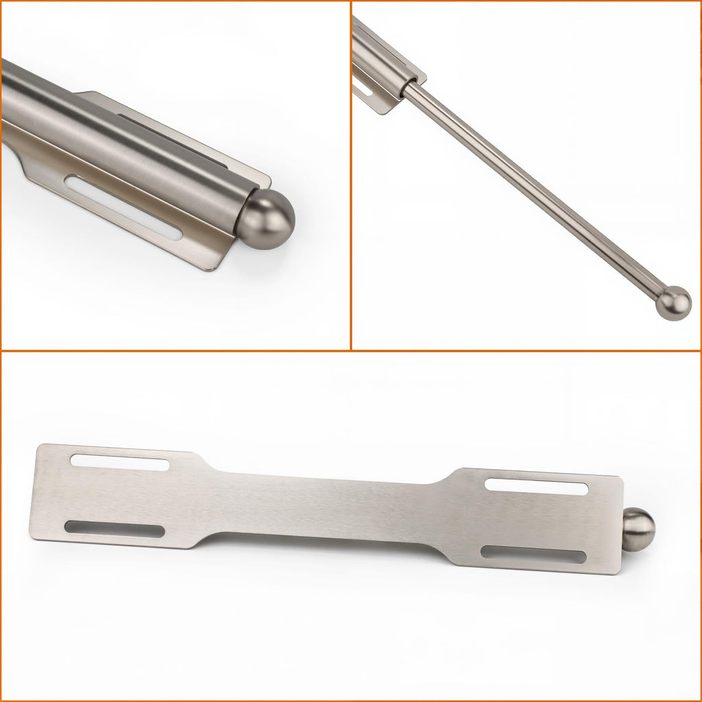 2 Pack Valet Rod for Closet Pull Out, Rod Laundry Room Bathroom, Nickel