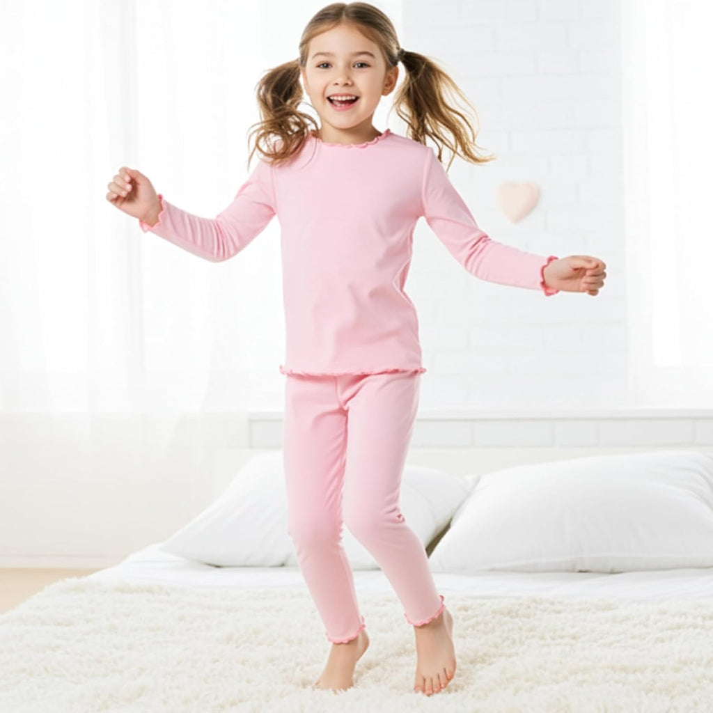 Kids Pajama Sets Years - Snug Fit Long Sleeve Sleepwear, Soft Breathable PJs for Girls Boys Toddler