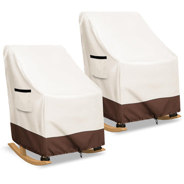 Rocking Chair Cover 2 Pack 600D Heavy Duty Waterproof - Patio Furniture Covers for Outdoor Rocking Chairs - All