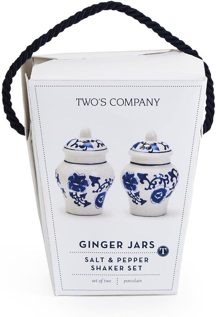 Chinoiserie Mini Ginger Jar Salt and Pepper Shaker Set in Gift Box - Set of 2
