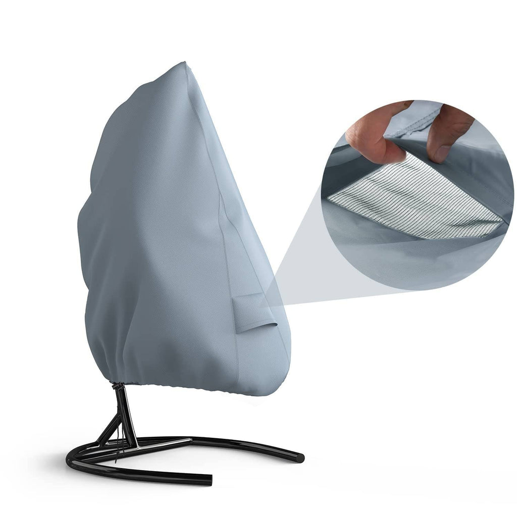 Patio Egg Chair Cover Waterproof with Zipper for Swing Chair, Grey