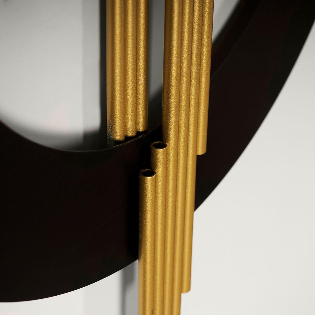 Geometa 3D Large Black and Gold Metal Wall Art, Living Room Wall Decor, Geometric Wall Art, Modern Home Decor, Wall
