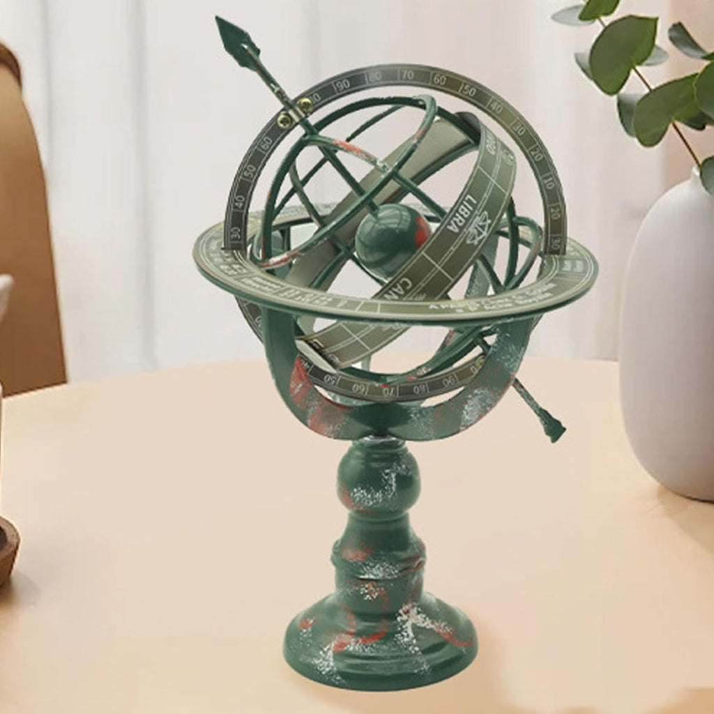 Armillary Sphere, Metal Globe Decor, The Metal Globe Decoration Features Dust-Proof and Waterproof Design That can