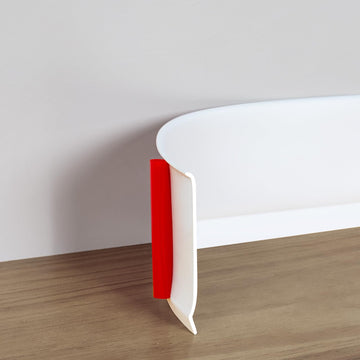 4"×20' White Vinyl Baseboard Molding Trim with Self Adhesive
