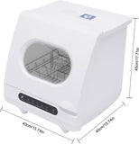 Portable Countertop Dishwashers, 800W Automatic Compact Dishwasher Mini Countertop Dishwasher with 5 Washing Programs