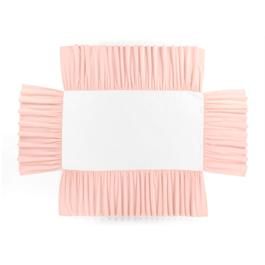 Ruffle Crib Skirt, 16" Drop, Pink