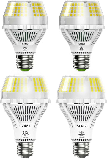 Bright LED Light Bulbs 4 Pack, A21 250W 4000 Lumens Light Bulbs 2 Pack + A19 300W 5000 Lumens 2 Pack, 5000K Daylight