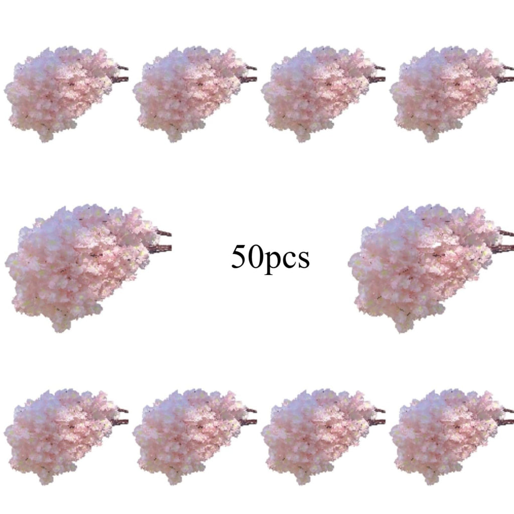 50 Artificial Cherry Blossoms and Peach Blossom Branches