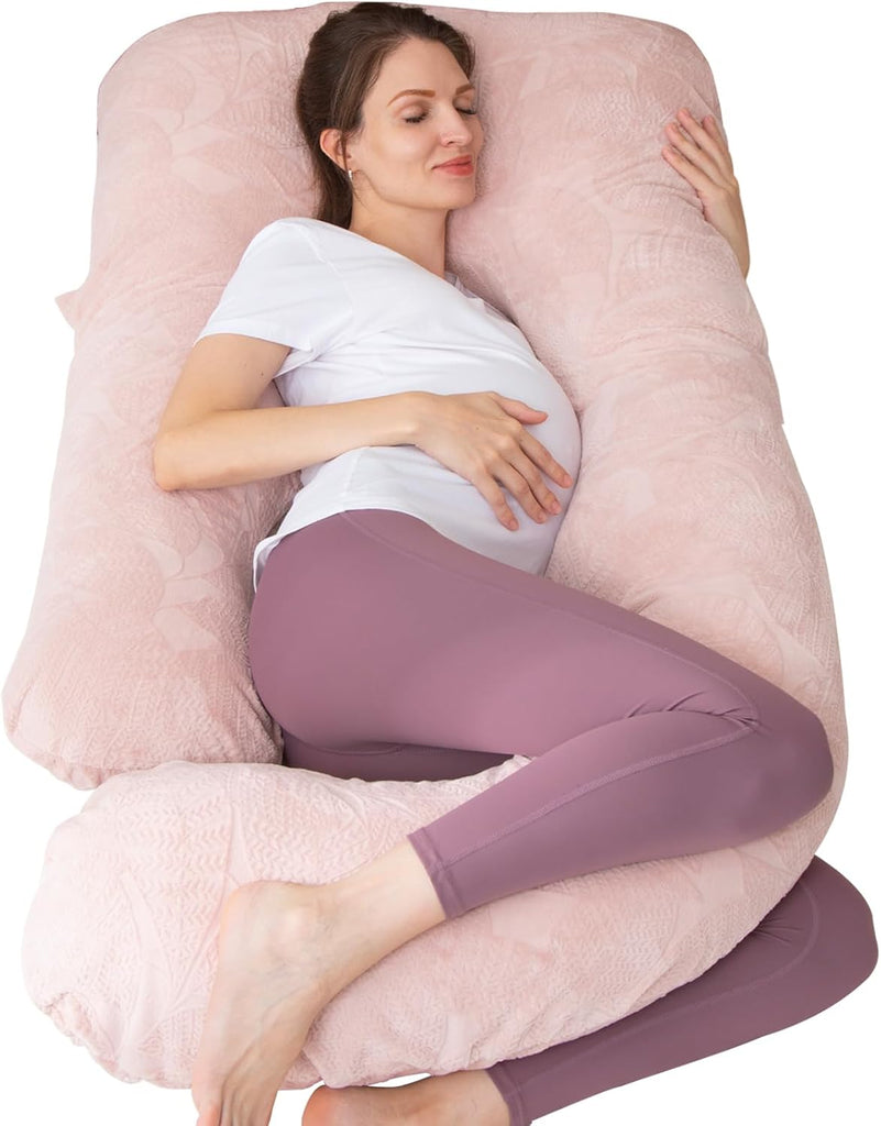 Pregnancy Pillow, U Shaped Full Body Pillow for Maternity Support, Sleeping Pillow with Cover for Pregnant Women
