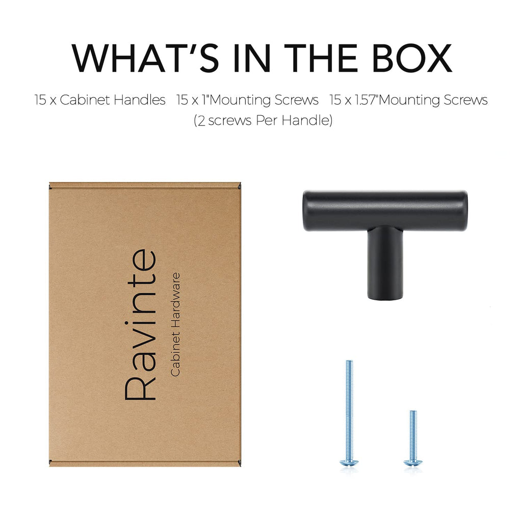 Matte Black Cabinet Pulls Cabinet Handles Single Hole 15 Pack