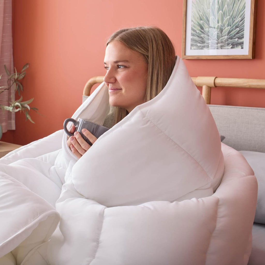 White Down Alternative Comforter and Duvet Insert, for Oversized King Bed