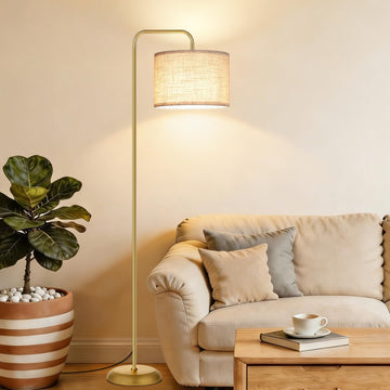 Floor Lamp, Golden Standing Floor Lamp with 3 CCT Bulb