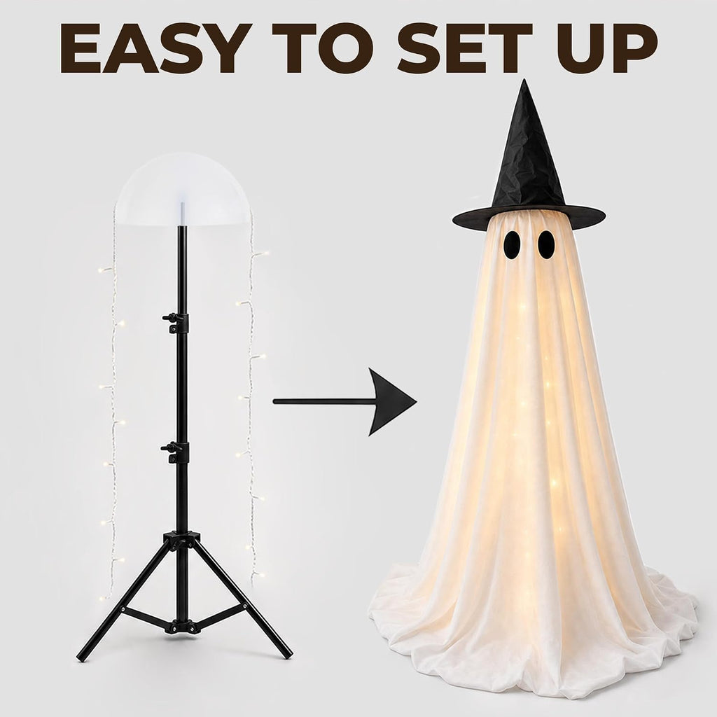 Halloween Decorations Indoor 2 Pack Light Up Ghosts - Set of 2