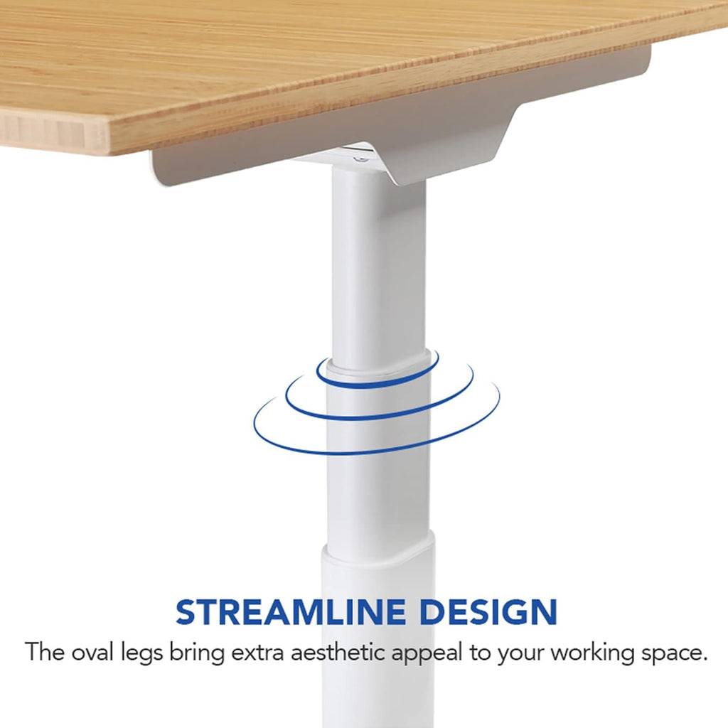 E6 Pro Large 72" x 30" Organic Modern Bamboo Standing Desk, Electric Dual Motor 3-Stage Height Adjustable Desk with