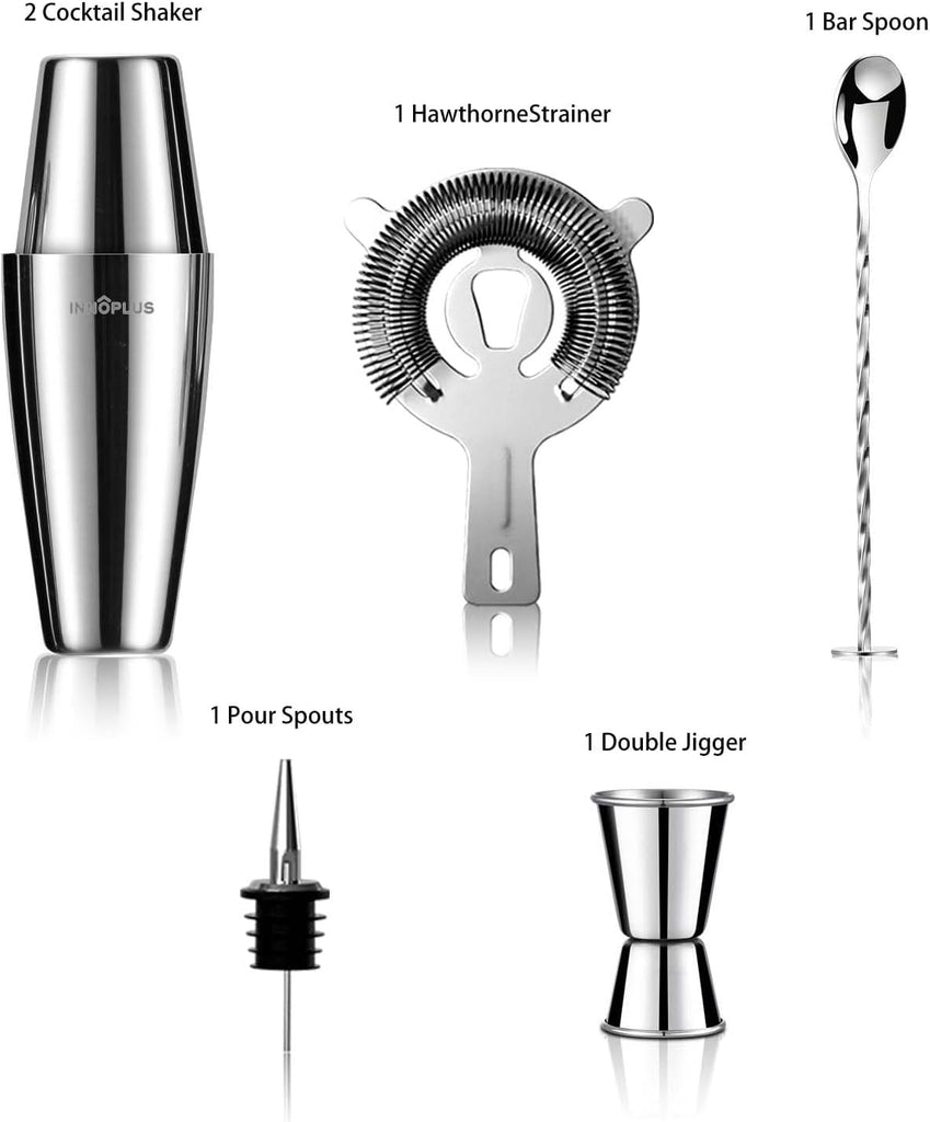 Cocktail Shaker,Cocktail Shaker Set ,27OZ Drink Shaker - Set of 6