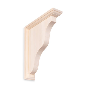 Two-Way Corner Bracket (1 Count, 11"H x 9"D x 21⁄4"W) | Unfinished Hardwood Corbel Includes Mounting Hardware