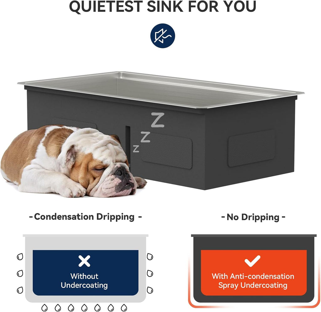Undermount Double Kitchen Sink 32 Inch 16 Gauge Undermount Workstation 60/40 Double Bowl Sink Stainless Steel with