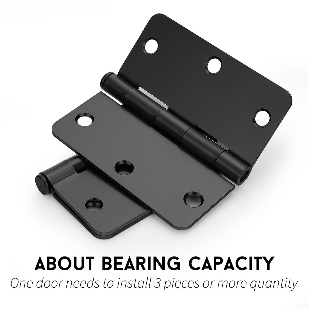 Door Hinges Heavy Duty Interior & Exterior Door Hinge 48Pack Matte Black