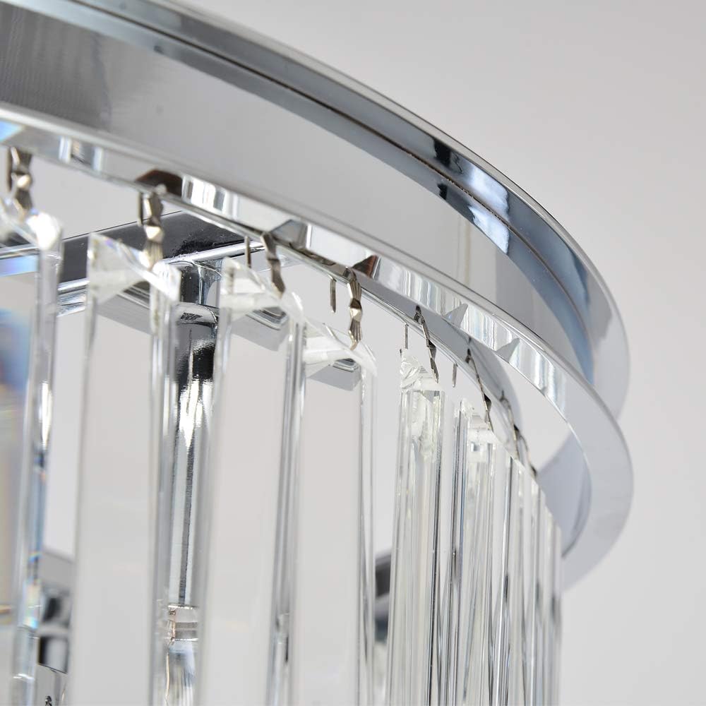 Inspired Odeon Style 9-Light Chrome Crystal 4-Tier Modern Chandelier Dia 23.6" - A107-B07K3X68RY