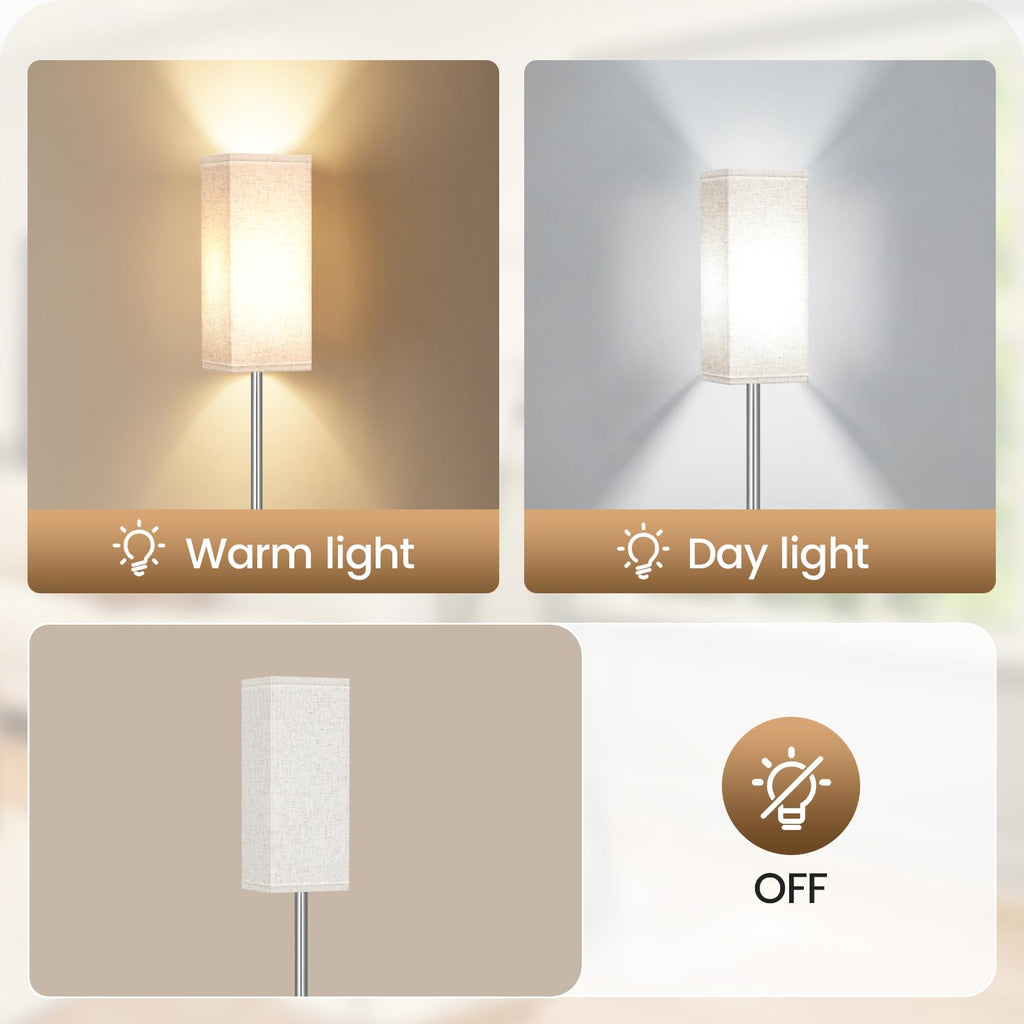 2Pack Floor Lamp, Pole with Foot Switch, Modern Standing Lamp Lamp, Minimalist Freestanding Lamp (Bulb Not Included)