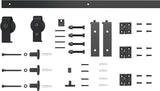 30 in. x 84 in. Mini X Series Unfinished DIY Wood Bi-Fold Barn Door with Sliding Hardware Kit