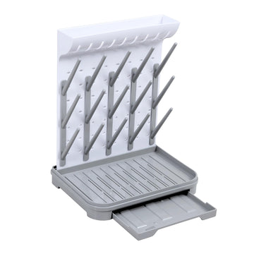 Baby Bottle Drying Rack - Large Vertical Bottle Dryer for 15 Bottles, Space-Saving Countertop Rack for Baby Bottles &