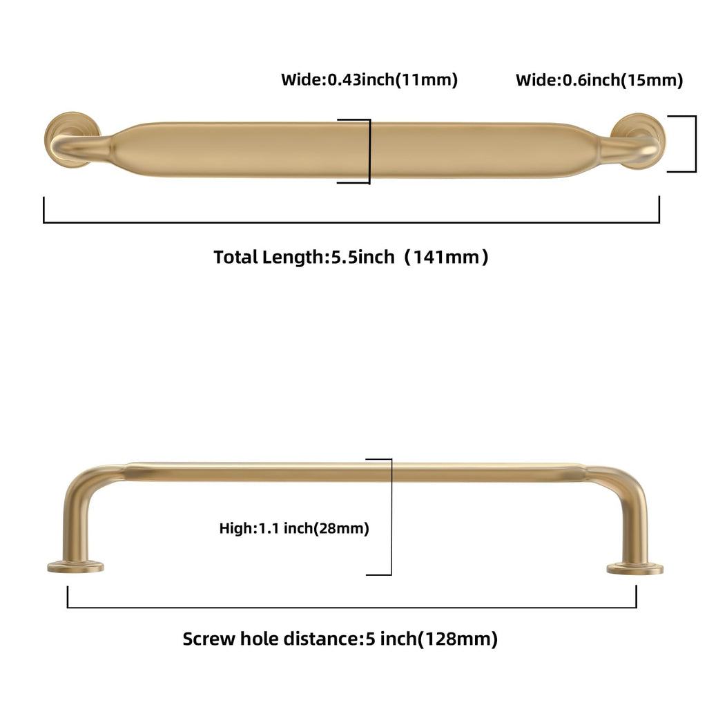 20 Pack 5 inch Champagne Bronze Kitchen Cabinet Handles