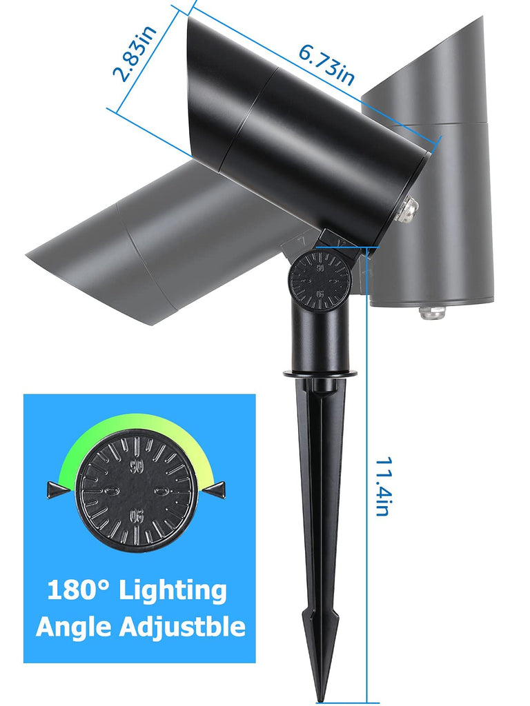 30W Spot Lights Outdoor LED Spotlight 120V Ultra Bright Flag Pole Light with Metal Stake, Warm White Flood