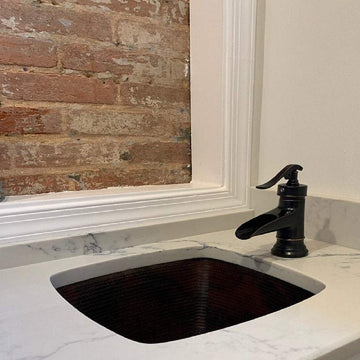 15" Square Copper Kitchen Bar Prep Sink