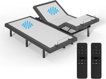 Adjustable Bed Frame with Wireless Remote - Comfortable Zero Gravity Massage with Head & Foot Incline, Dual USB