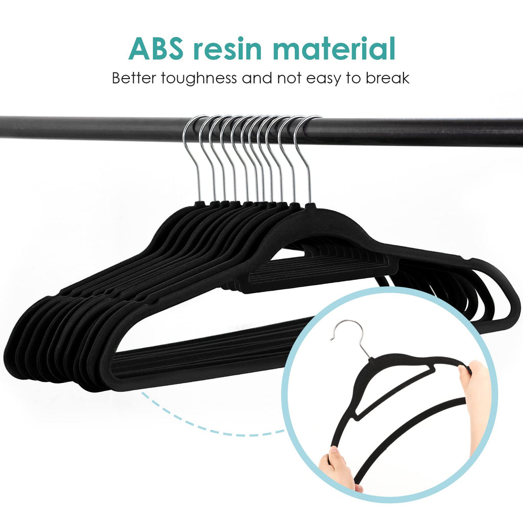 Velvet Hangers Non Slip Felt Hangers, Velvet Clothes Hangers Space Saving