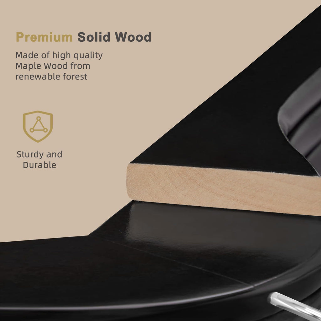 Wooden Coat Hangers 30 Pack, Black Wood Suit Hangers, 360° Swivel Hook and Non-Slip Shoulder Notches for Camisole