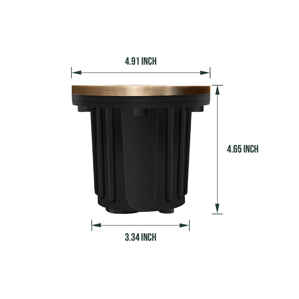 Outdoor Brass Well Lights, Low Voltage LED In Ground Light