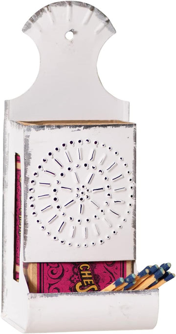 K18-37RW, Match Box in Rustic White, Rustic Country Home Decor