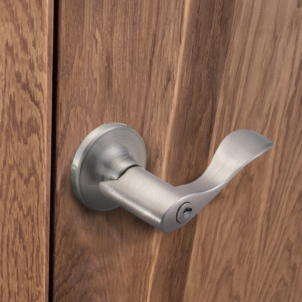 Springdale Keyed Entry Door Lever, Satin Nickel