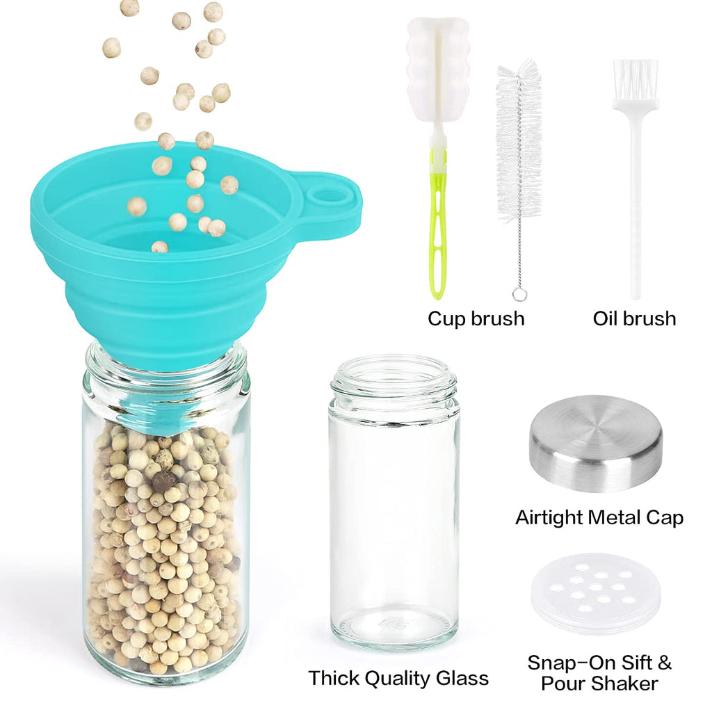 Spice Rack Organizer with Jars for Cabinet(20Pcs), Revolving