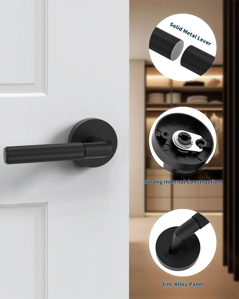 2 Pack Matte Black Dummy Interior Door Handle