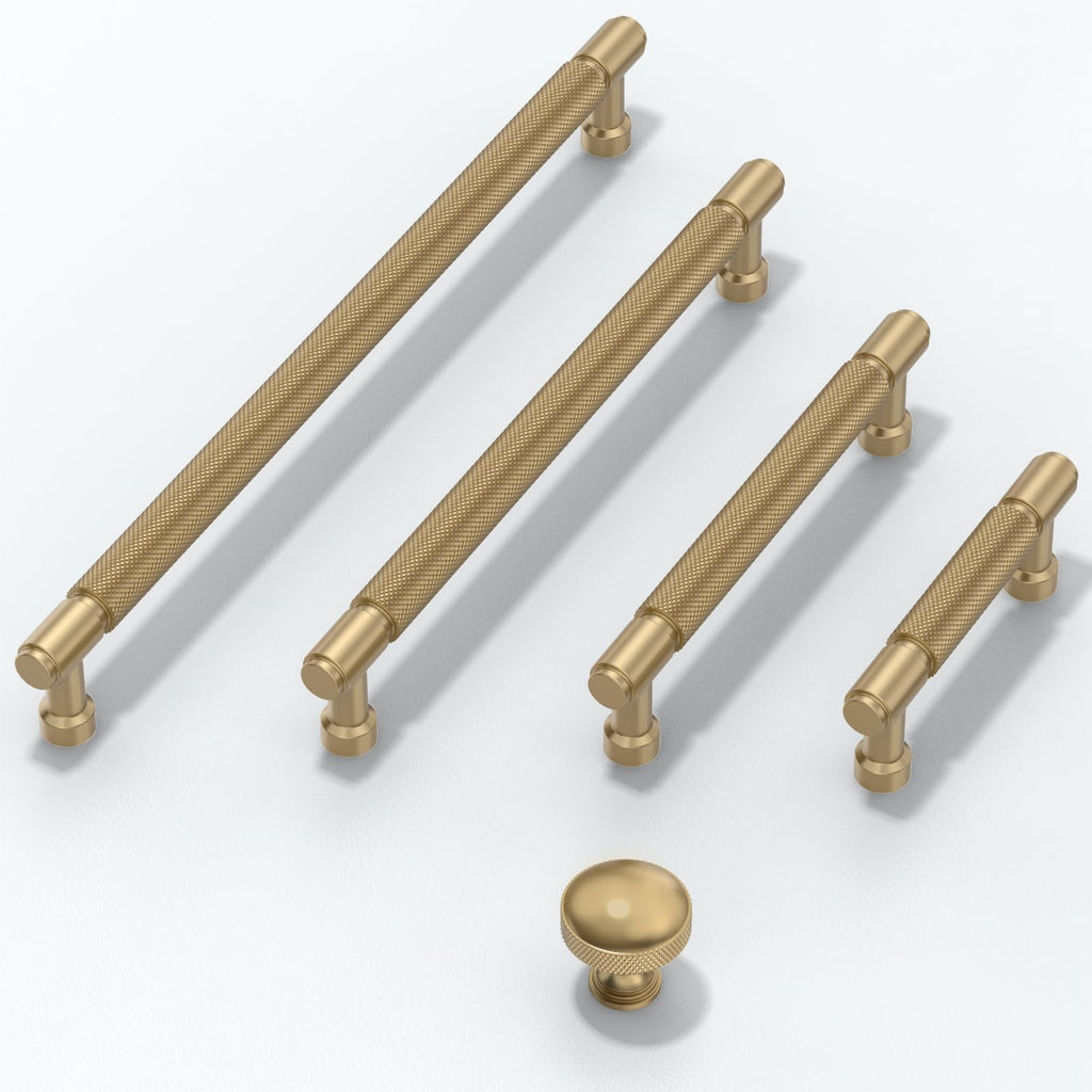 5 Pack Champagne Bronze Cabinet Pulls 5 Inch(128mm) Kitchen Cabinet Handles Cabinet Hardware for Drawer Pulls