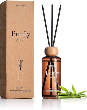 Reed Diffuser Set, Bamboo, 6.3 oz Natural Essential Oil