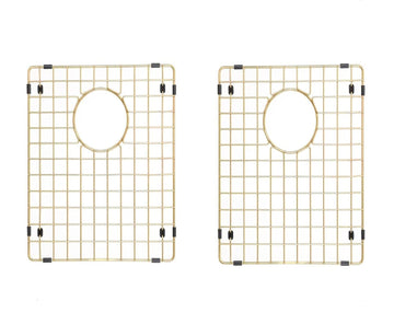 50/50 Double Bowl Kitchen Sink Bottom Two, Matte Gold 304 Stainless Steel (15 x 13)
