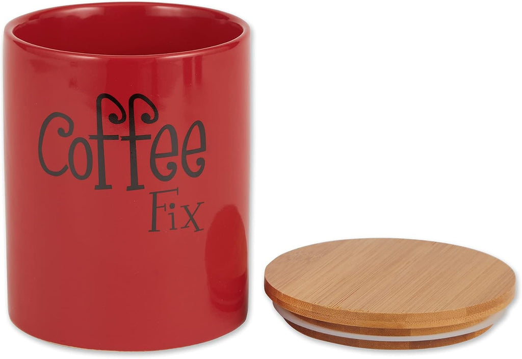 Kitchen Accessories Retro Collection, Ceramics, Canister Set, Red - Set of 3