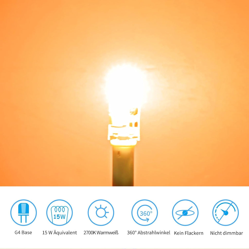 G4 led Bulb, 12V AC/DC G4 Bi-Pin Light Bulbs, Alternative to JC Halogen Bulbs,Suitable for Lawn Lights, Puck Lights