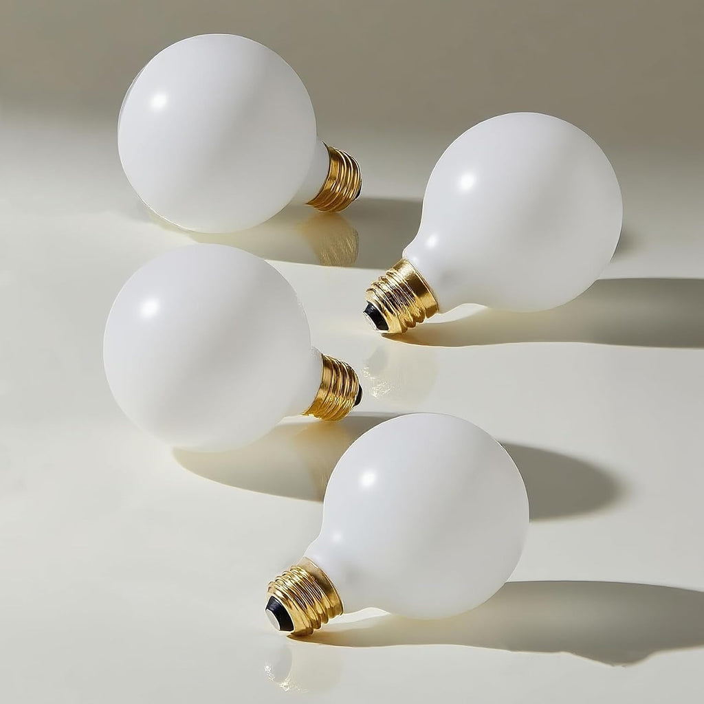 G25 Dimmable LED Globe E26 60W Warm White Vanity Light Bulbs, 4 Pack