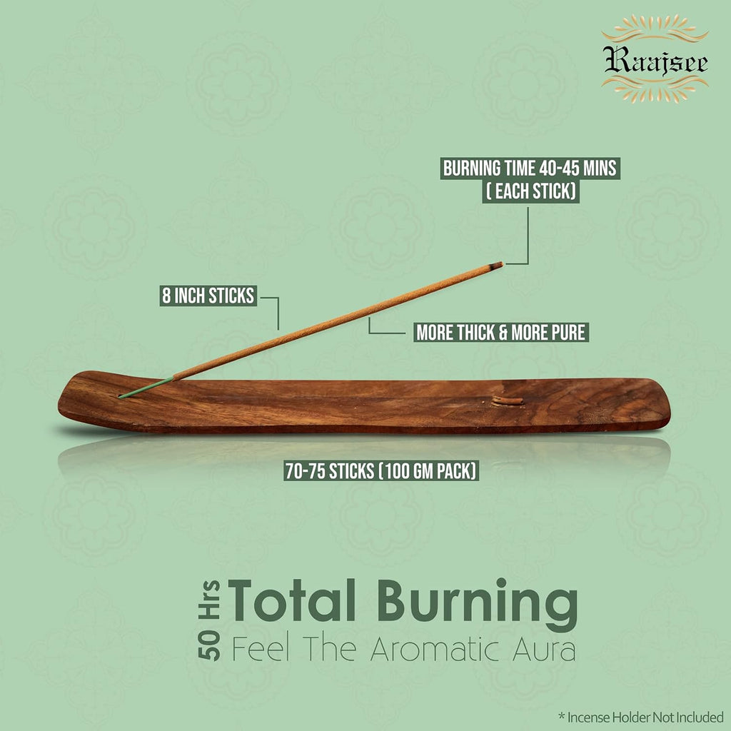 Patchouli Incense Sticks 100 gm Pack-100% Pure Organic Natural Hand Rolled Free from Chemicals