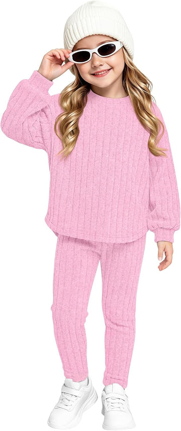 Toddler Girls' 2 Piece Ribbed Outfit Set