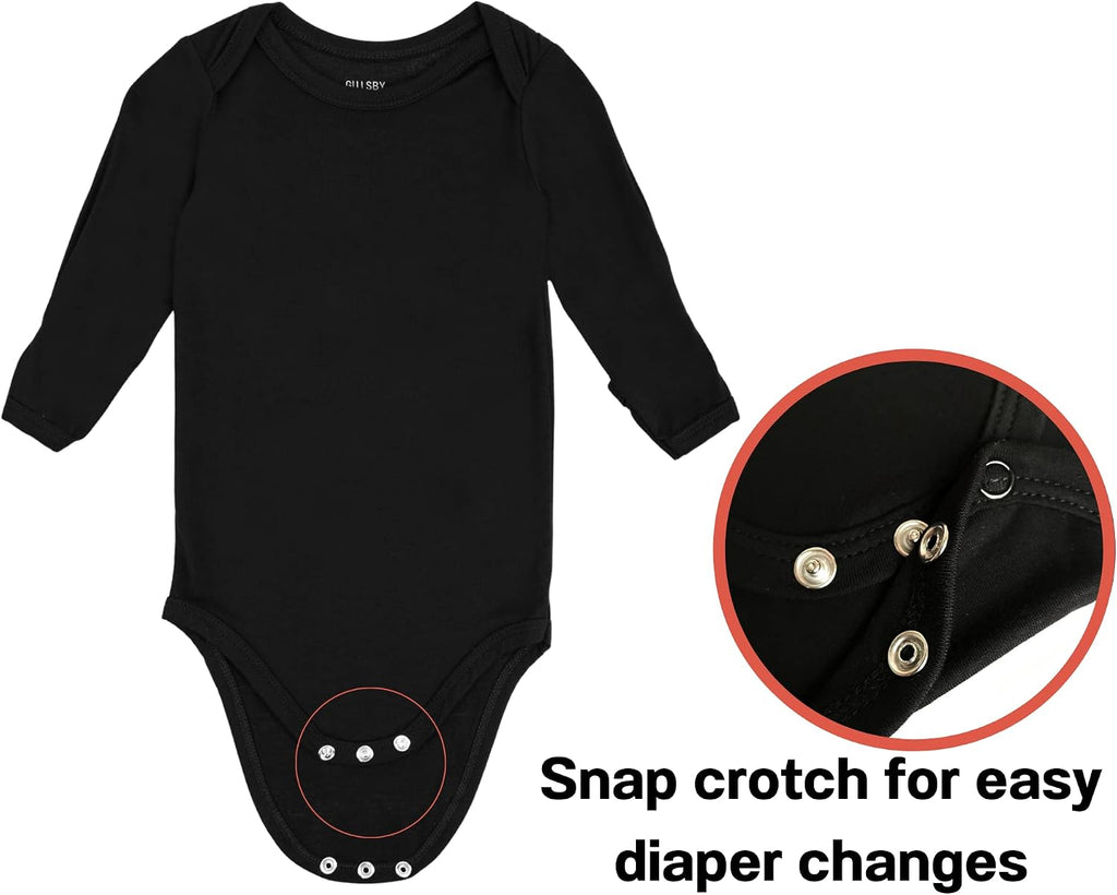 Baby Long Sleeve Bodysuit, Rayon of Bamboo, Pack