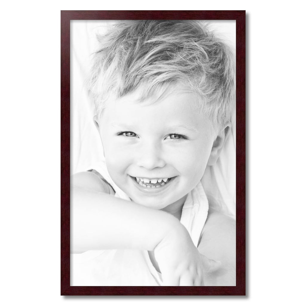 22x35 Inch Brown Picture Frame, This 1.2500 Inch Custom Poster Frame is Mahogany - Comes with Acrylic and Corrugated