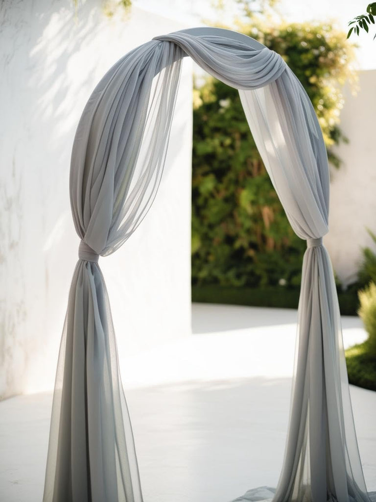 Chiffon Fabric, Continuous 60" Wide (30ft) Sheer Material, 100% Soft Polyester, Ideal for Wedding, Party, Event