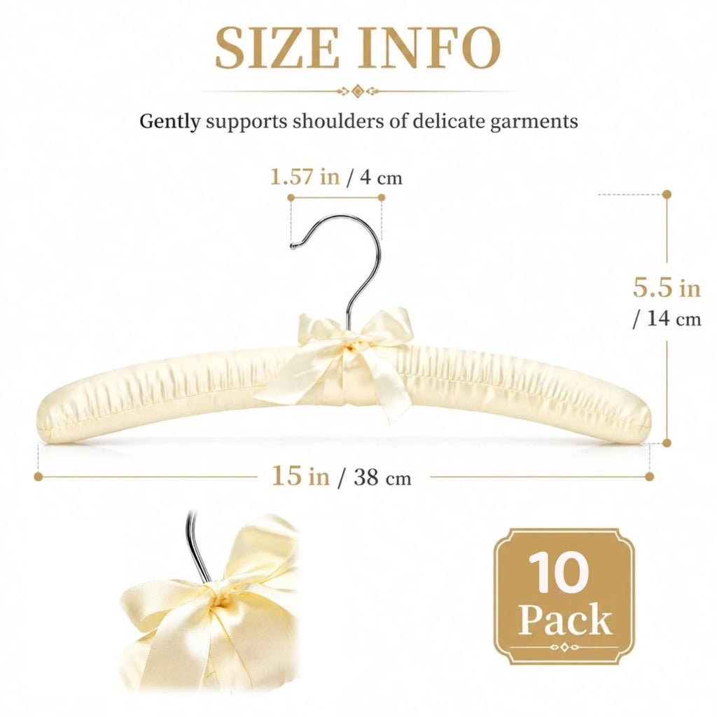 Padded Hangers for Women Clothing, Satin Padded Hangers, Sweater Hangers